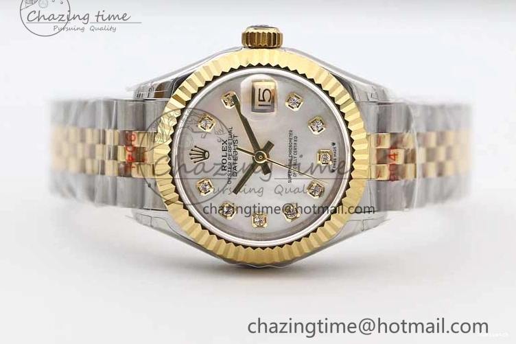 279179 TWF Best YG White SS NH05 Diamonds Bracelet Datejust Jubilee Dial 28mm Markers Edition SS on YG 0408